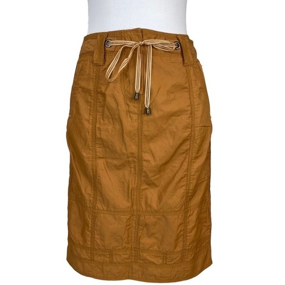Etcetera Dresses & Skirts - Etcetera Womens Orange Utility Cargo Skirt Side Zip‎ Slit Cotton Blend Size 2